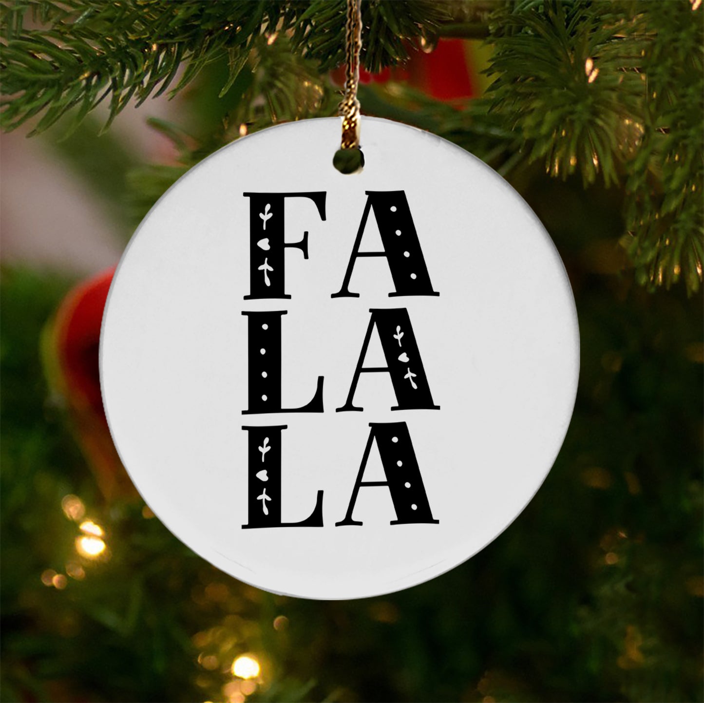 Fa La La Ceramic Ornament