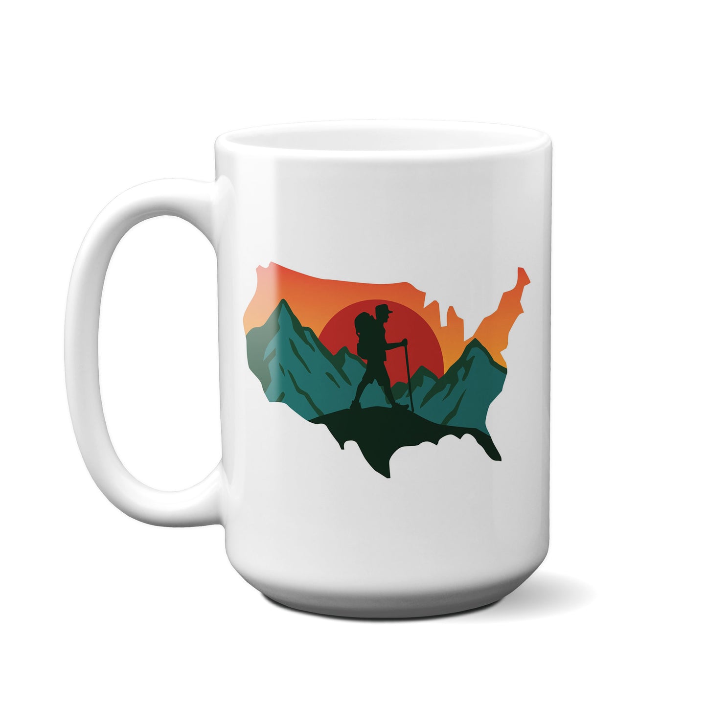 USA Hiking Badge Mug