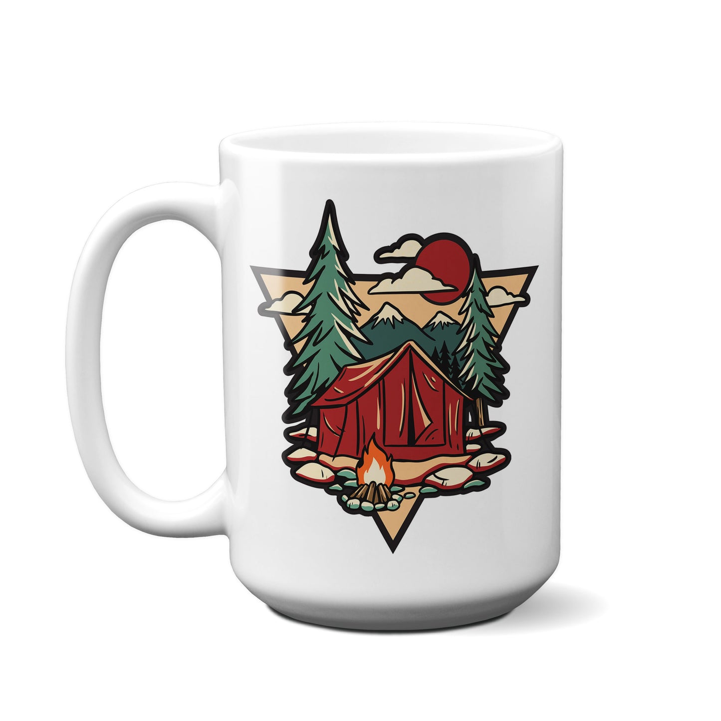 Camping Scene Badge Mug
