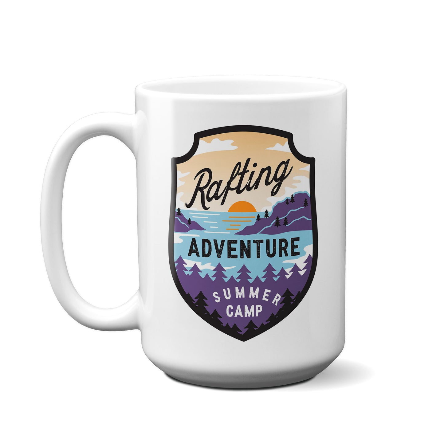 Rafting Summer Camp Badge Mug