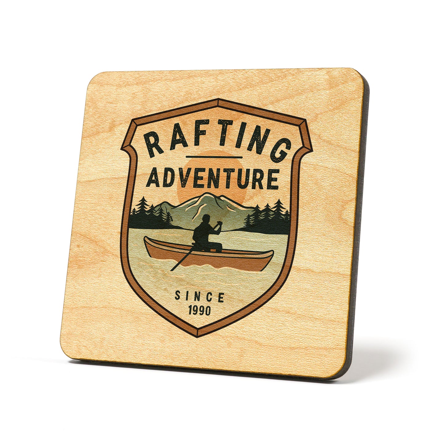 Rafting Adventure Badge Coaster