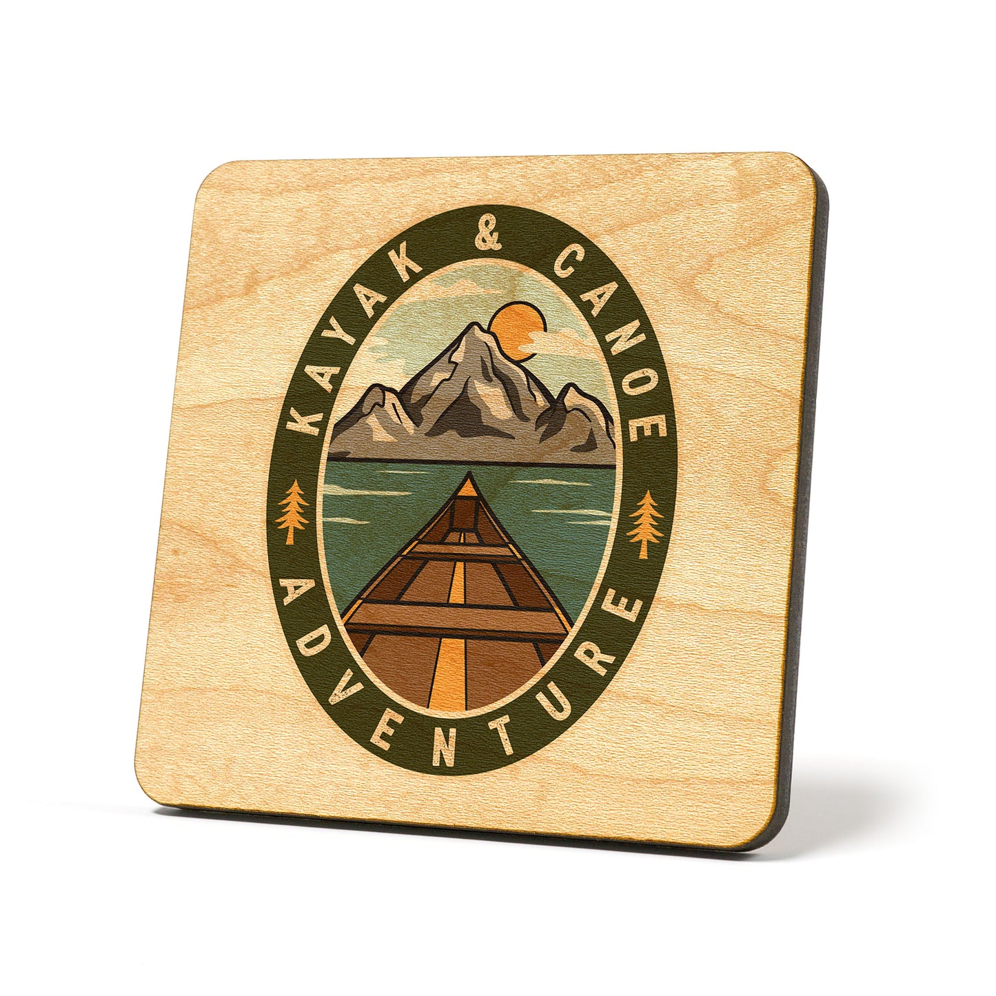 Kayak & Canoe Adventure Badge Coaster