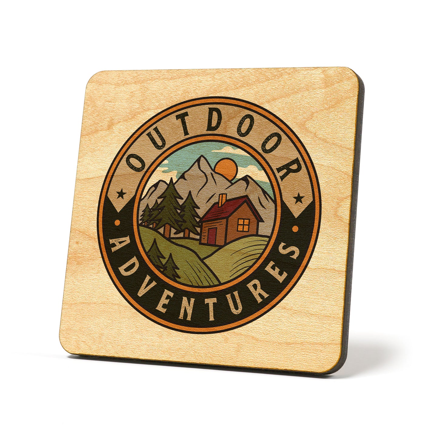 Outdoor Adventures Badge Coaster