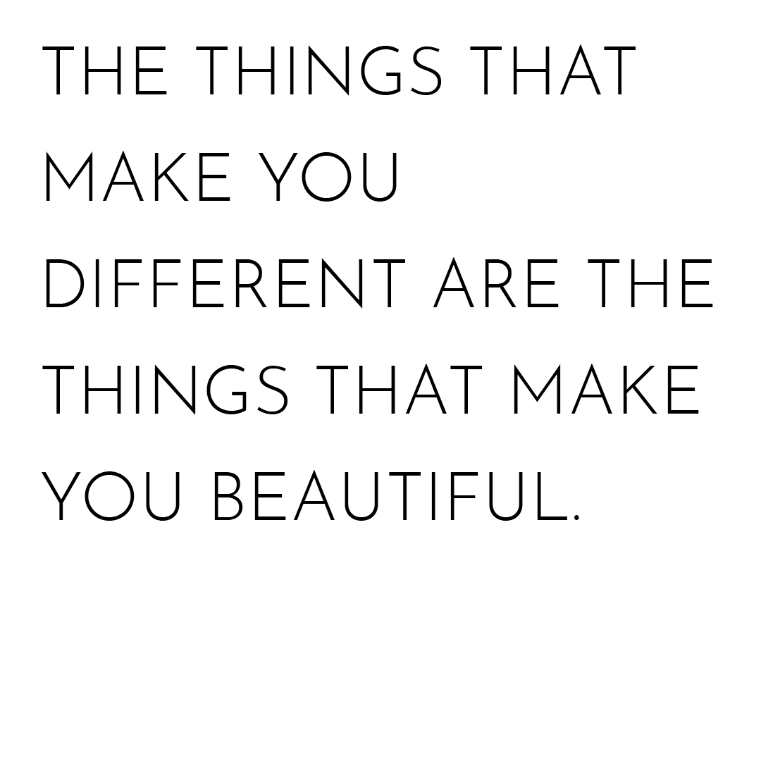 The Things That Make You Different Are The Things That Make You Beautiful Quote Mug