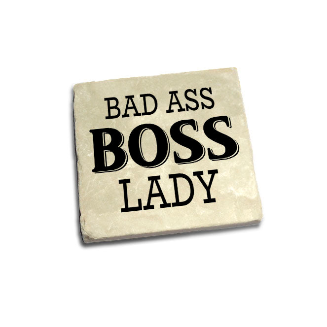 Bad Ass Boss Lady Quote Coaster