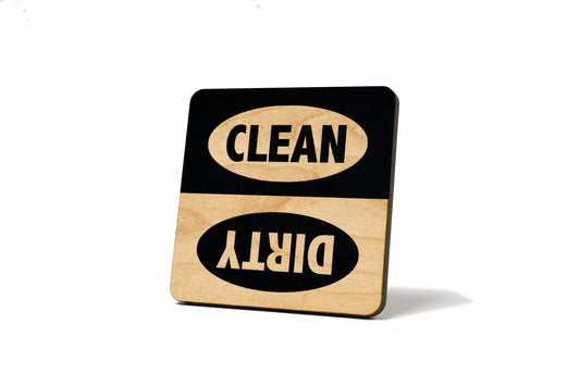 Black Dirty Clean Dishwasher Magnet