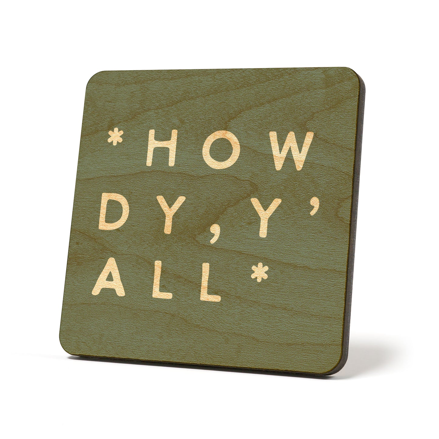 Colorblock Howdy Y'all Coaster