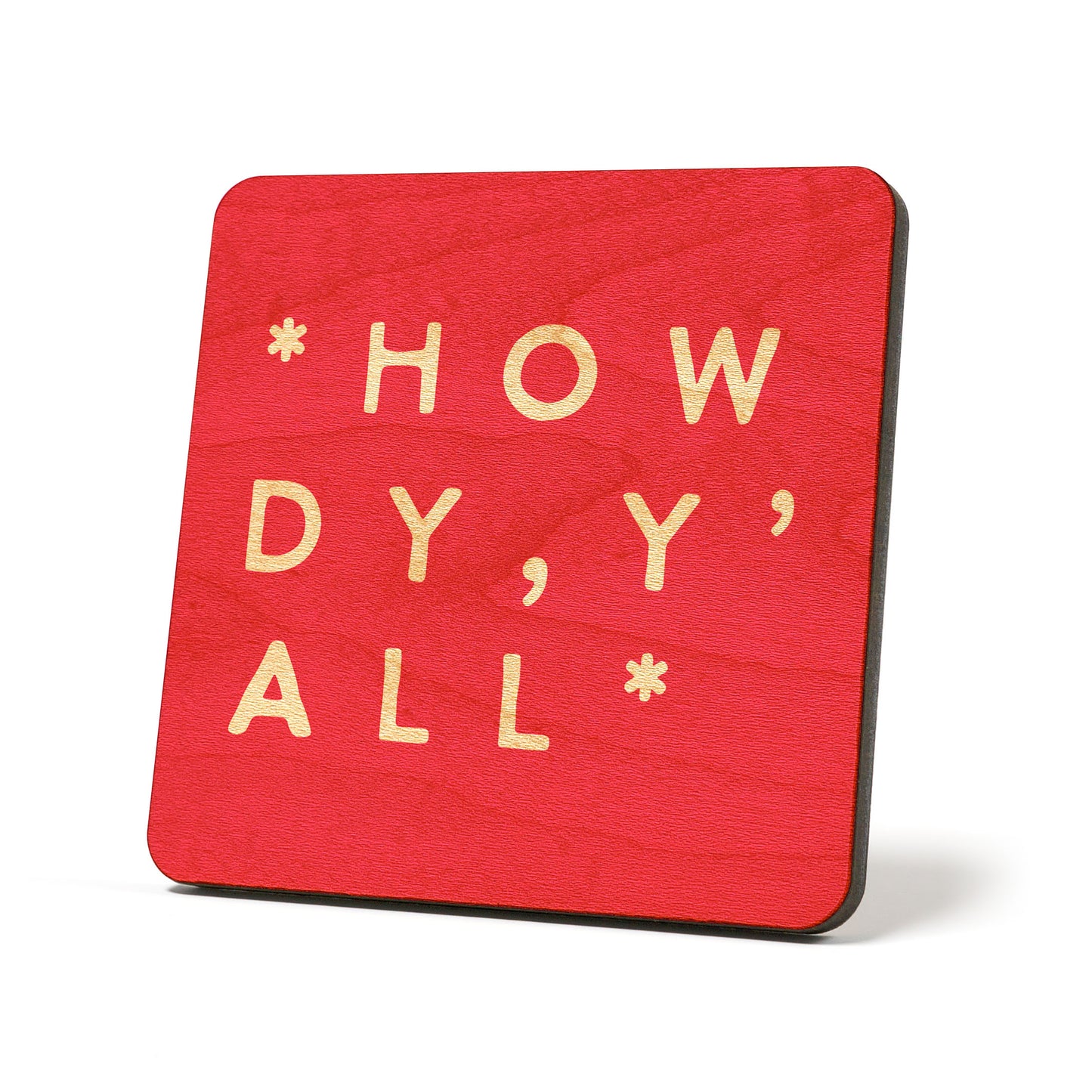 Colorblock Howdy Y'all Coaster