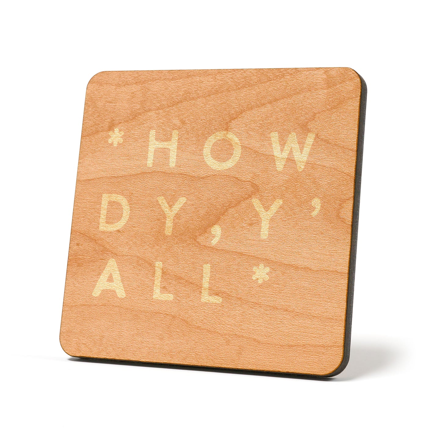 Colorblock Howdy Y'all Coaster