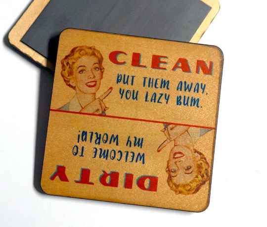 Vintage Wife Dirty Clean Dishwasher magnet