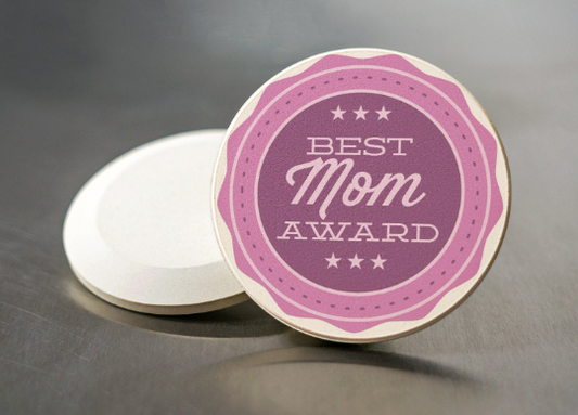 Best Mom Award Car Coaster