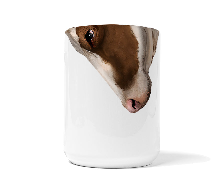 Realistic Brown and White Cow Snout Mug