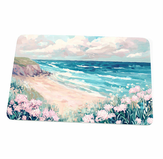 Pink Flower Beach Cutting Board
