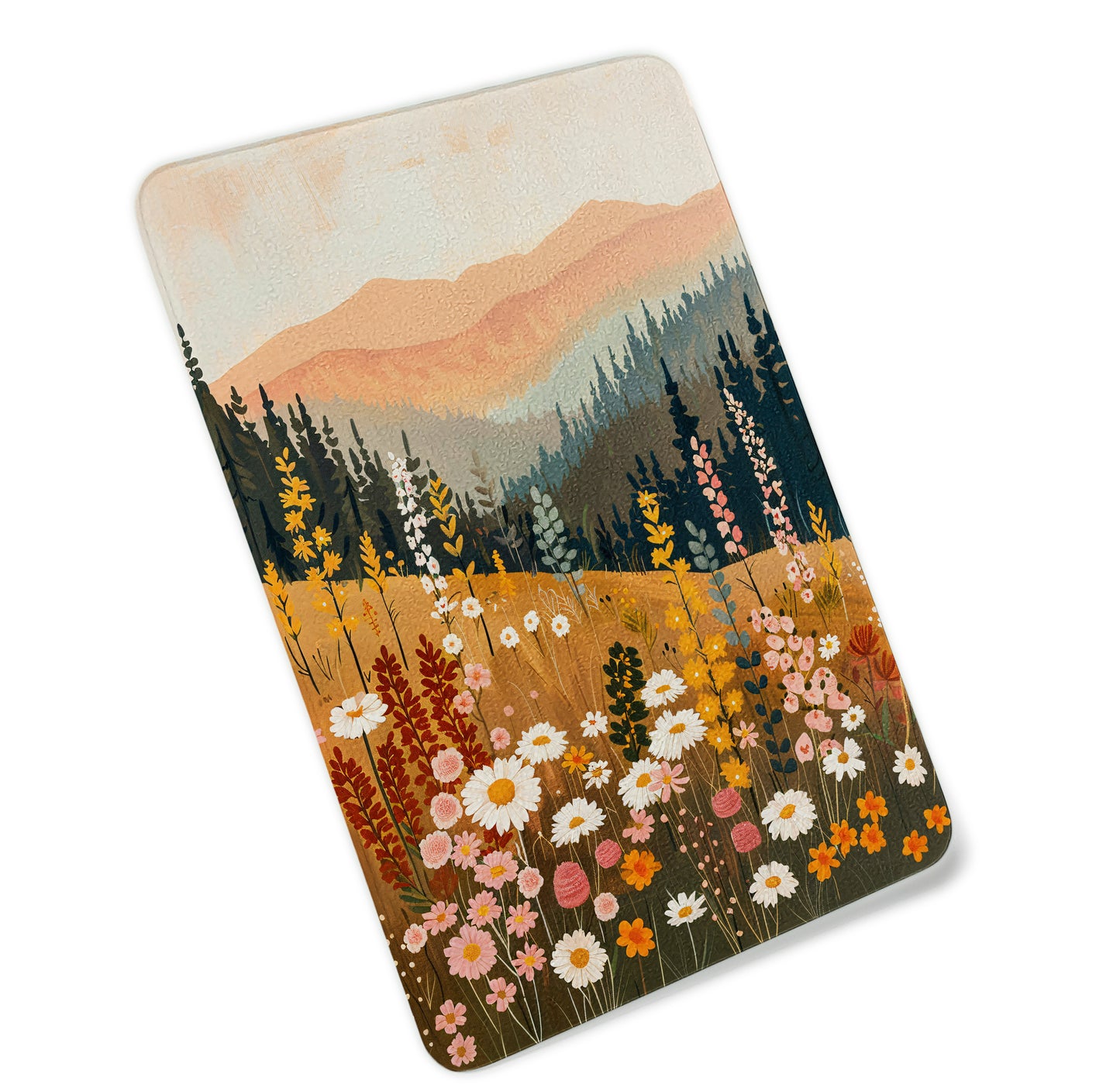 Muted Mountain Meadow Cutting Board