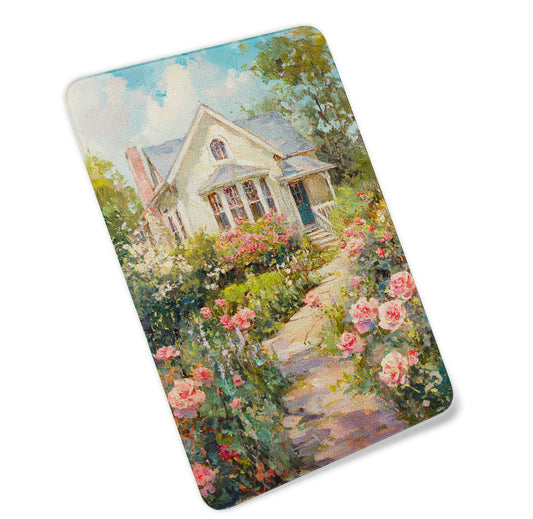 Rustic Cottage Rose Garden Cutting Board