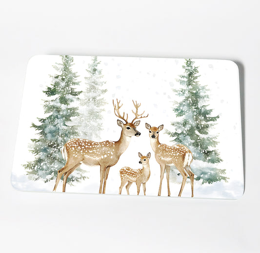 Oh Deer Snowy Forest Cutting Board