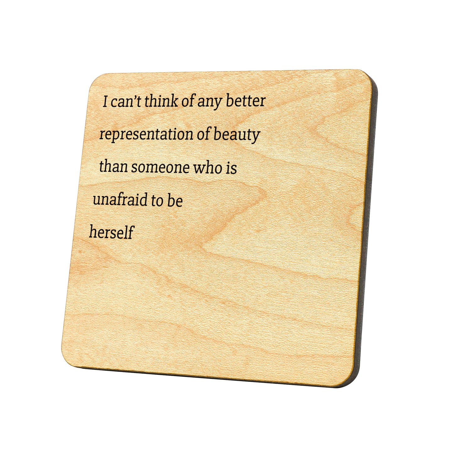 Representation Of Beauty Quote Coaster