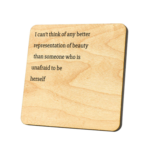 Representation Of Beauty Quote Coaster