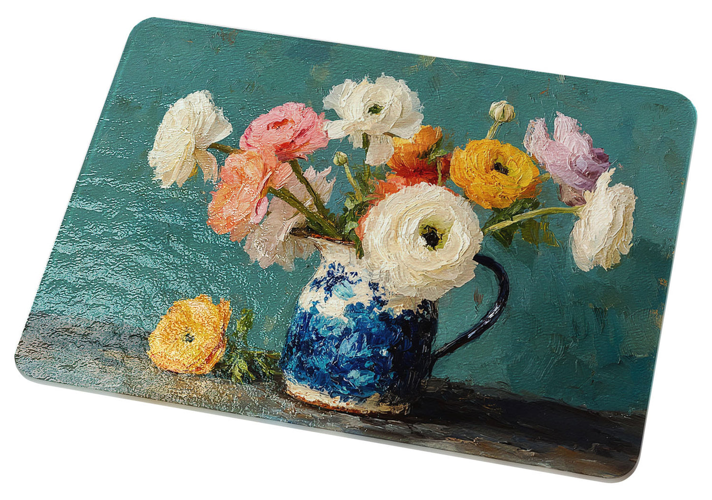 Porcelain Garden Ranunculus Cutting Board