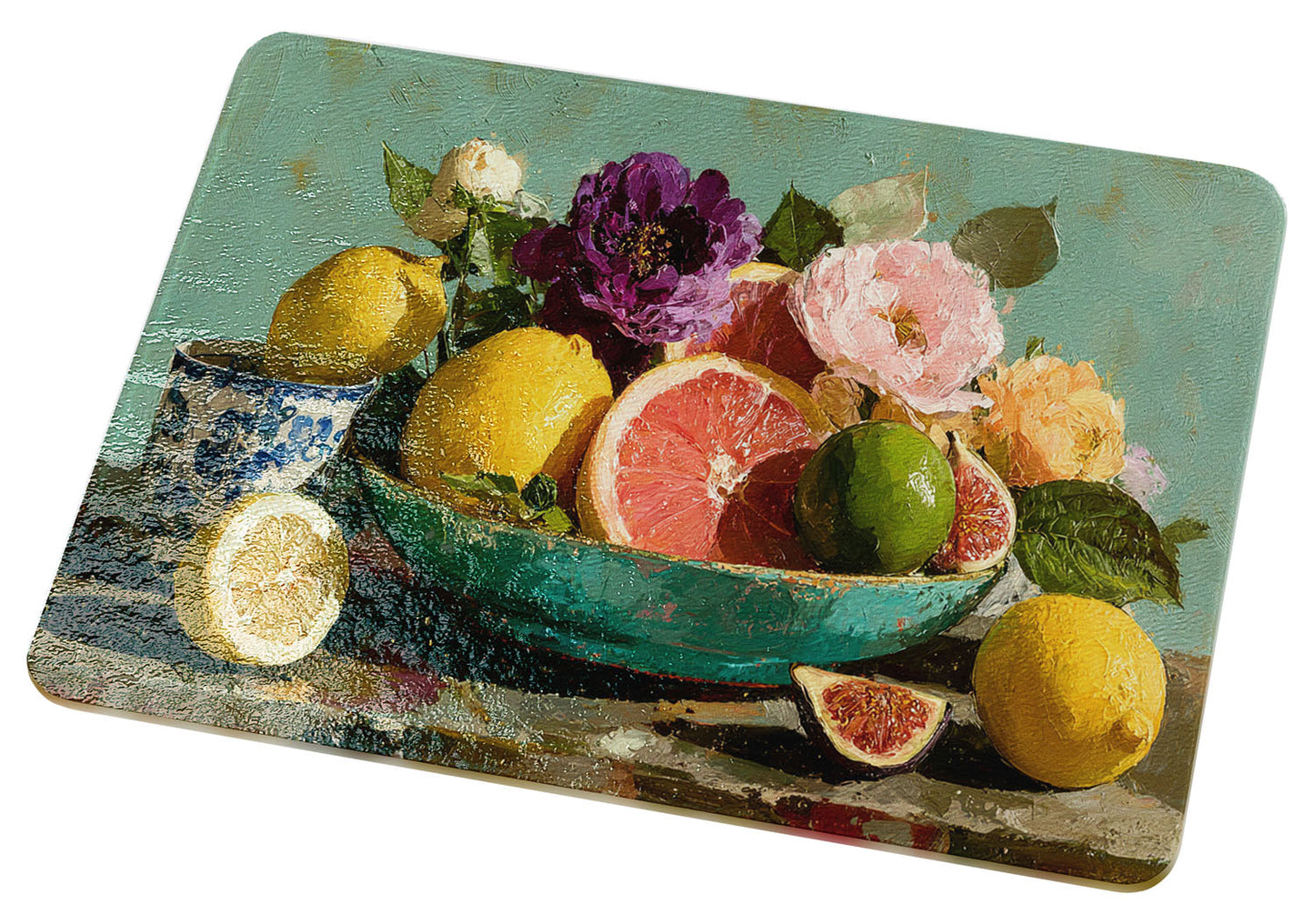 Citrus & Peony Gathering Cutting Board