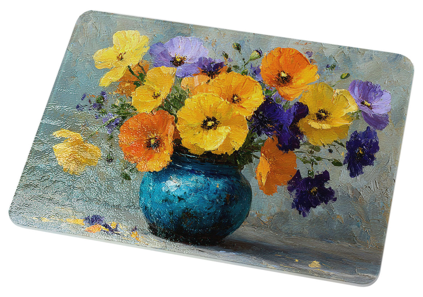 Golden Poppy Gathering Cutting Board