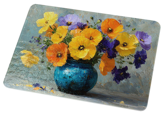 Golden Poppy Gathering Cutting Board