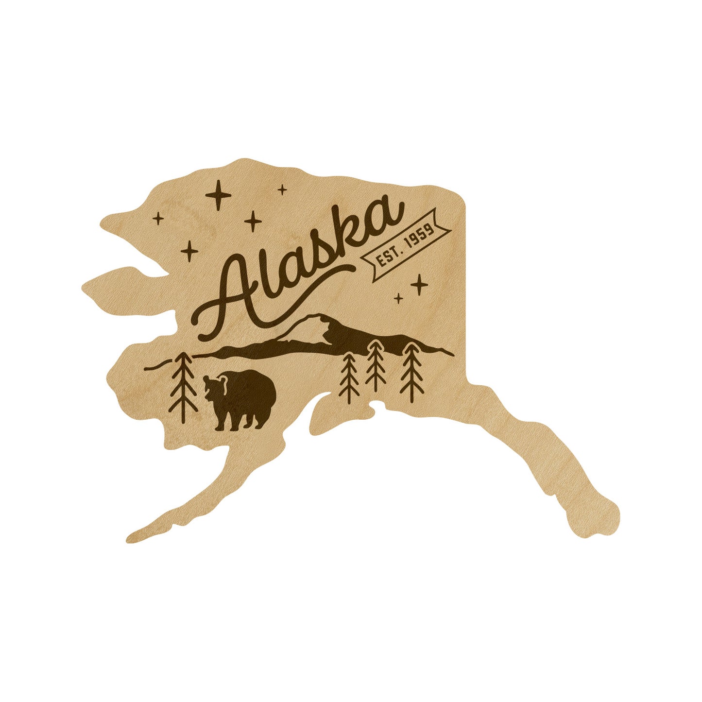 Wood State Shaped Magnets