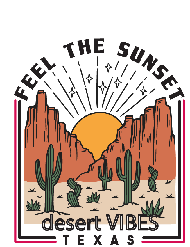 Feel The Sunset Desert Western Badge Mug