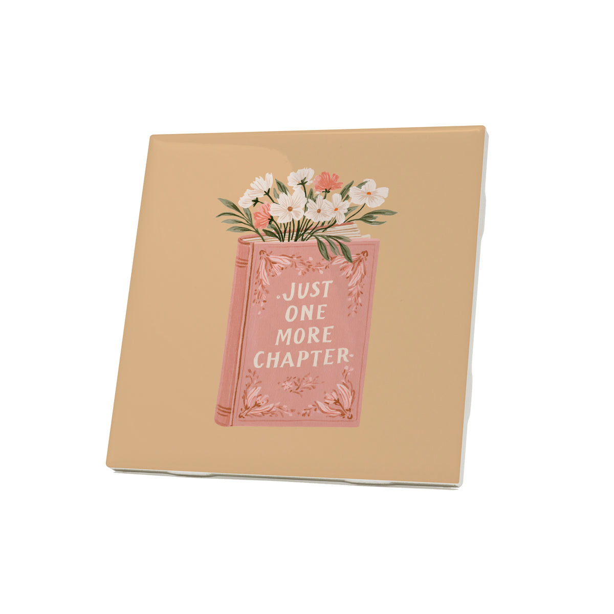 One More Chapter Floral Coaster