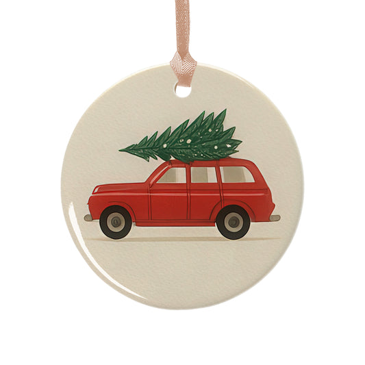 Retro Tree Run Ornament