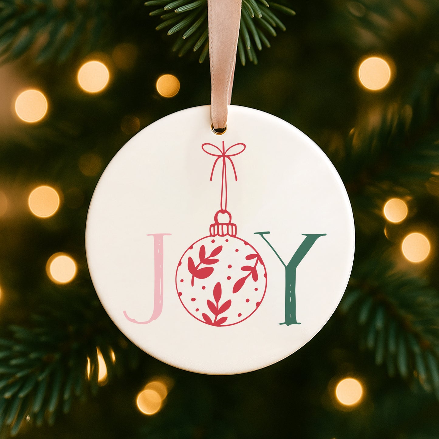 Joy Ceramic Ornament