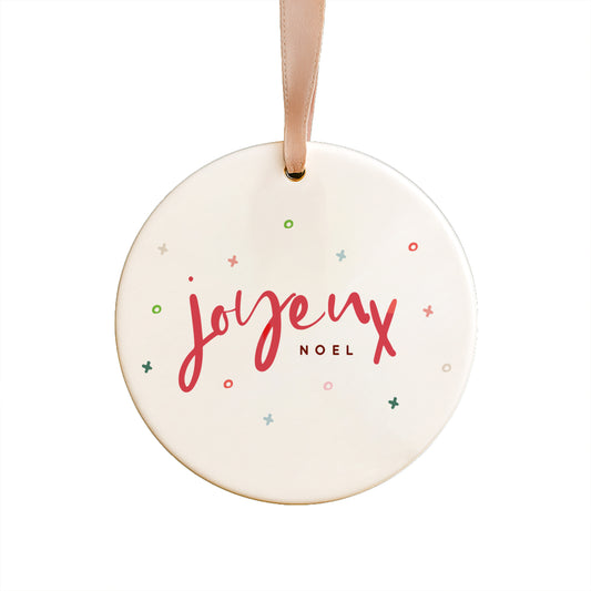 Joyeux Noel Ceramic Ornament