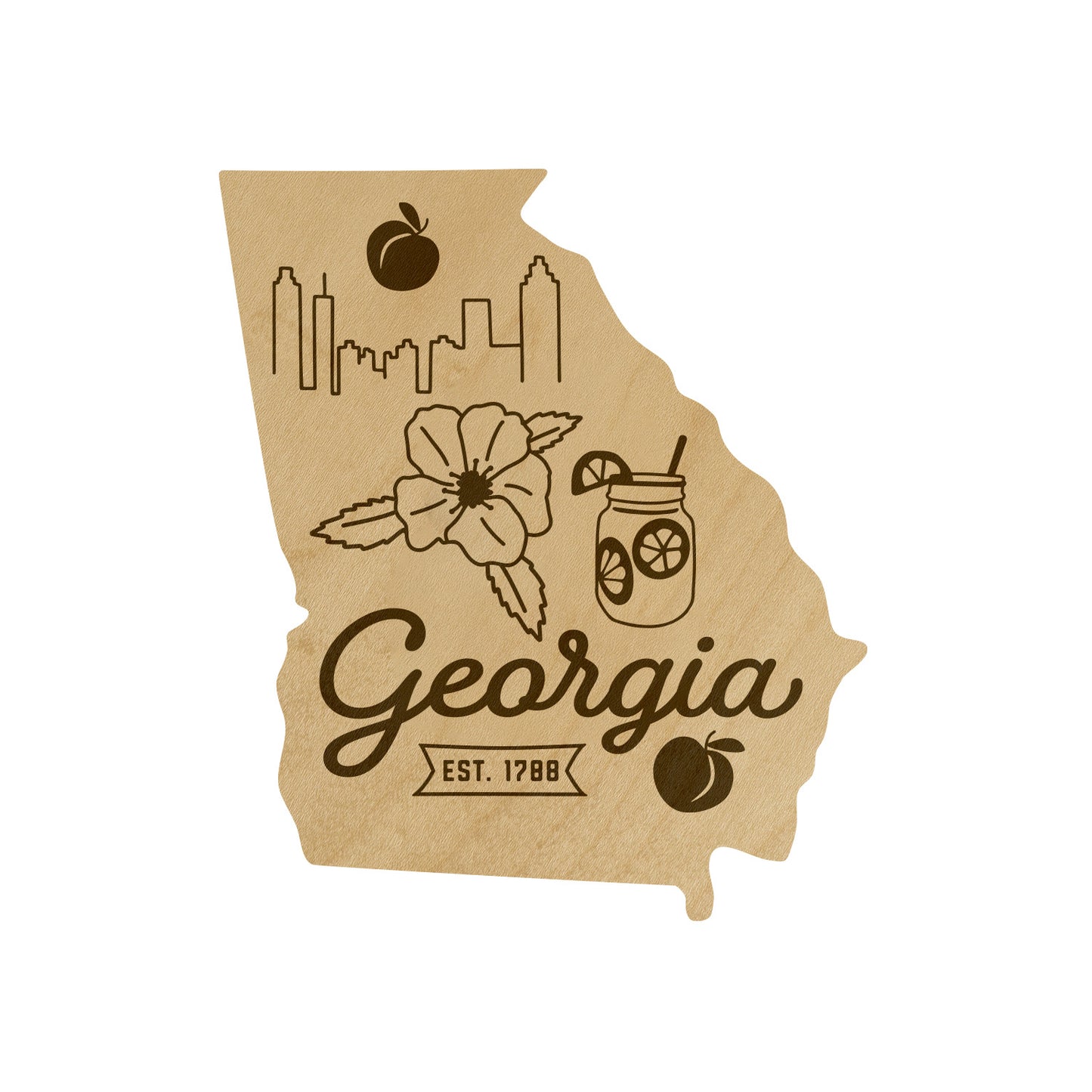 Wood State Shaped Magnets
