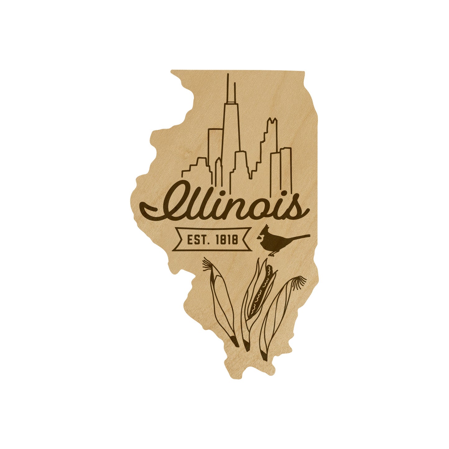 Wood State Shaped Magnets