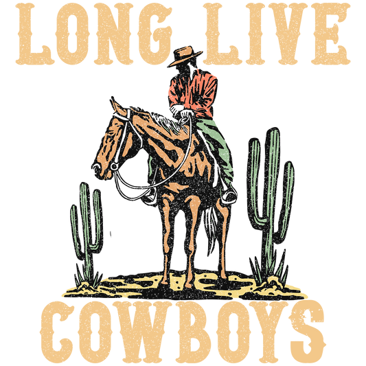 Long Live Cowboys Western Graphic Coaster