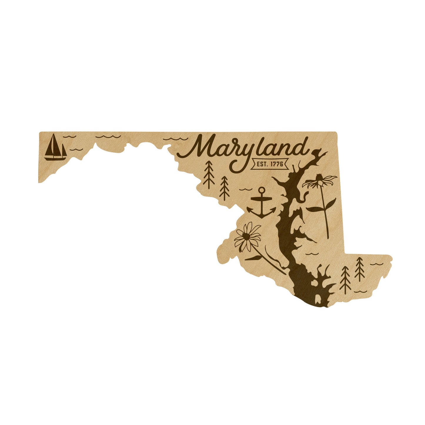 Wood State Shaped Magnets