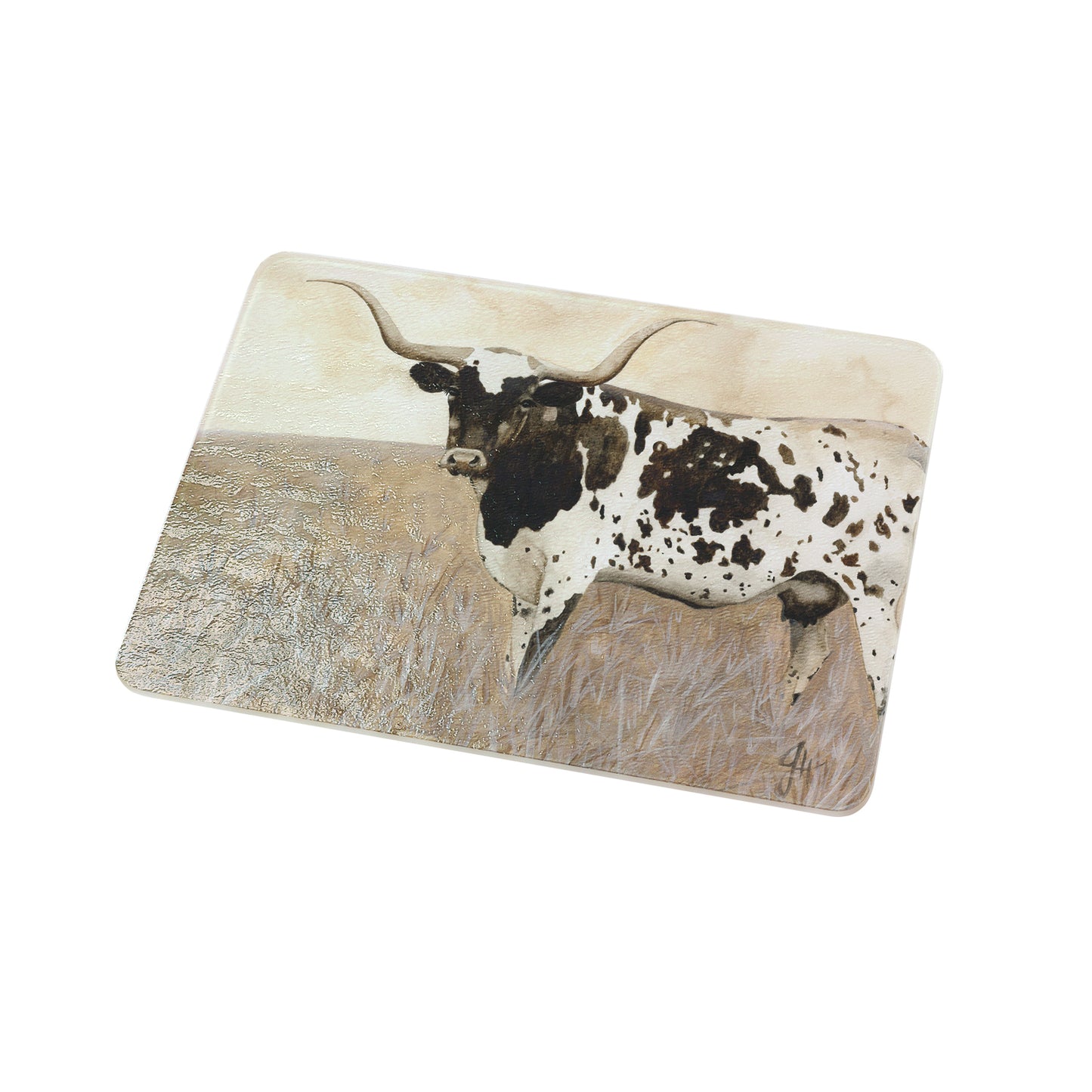 Old Timer Long Horn By Dolly Estelle Cutting Board