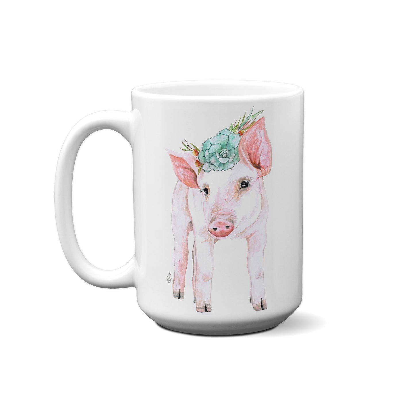 Pinky With Flowers By Dolly Estelle Mug