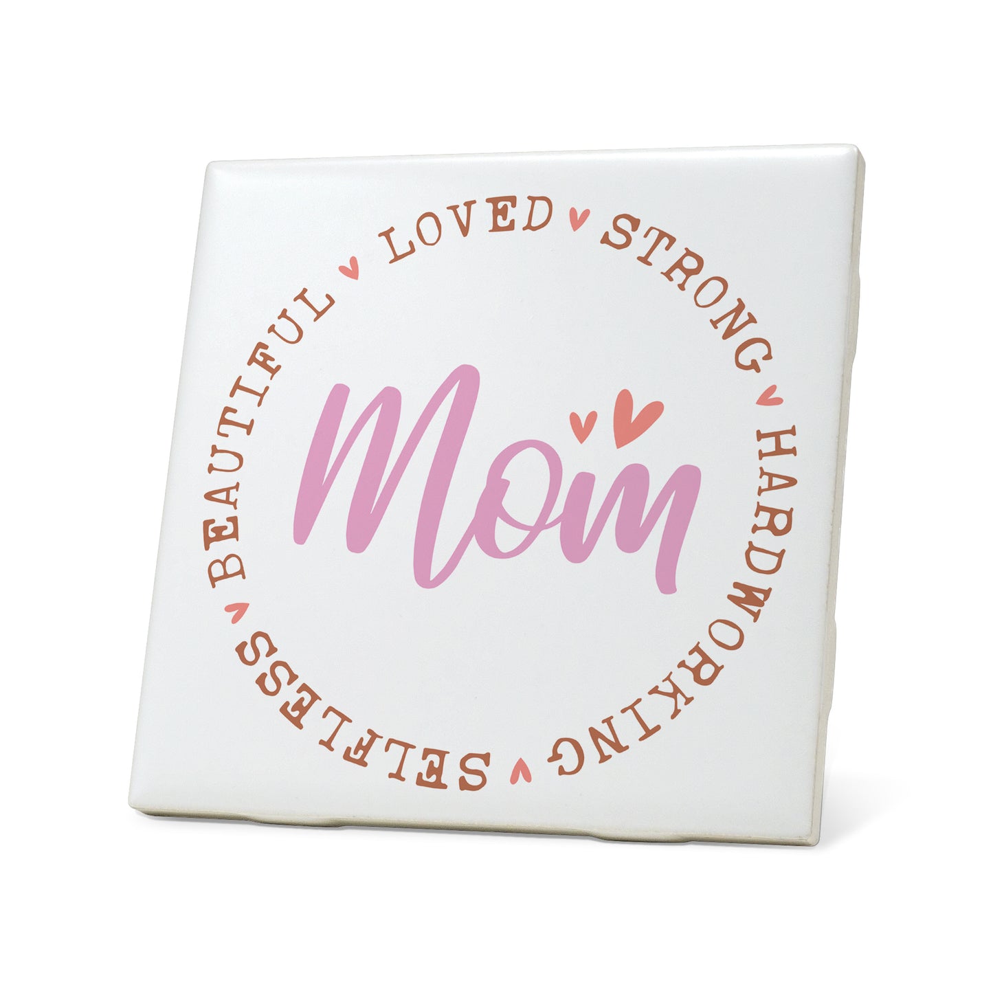 Loved Strong Mom Graphic Coasters