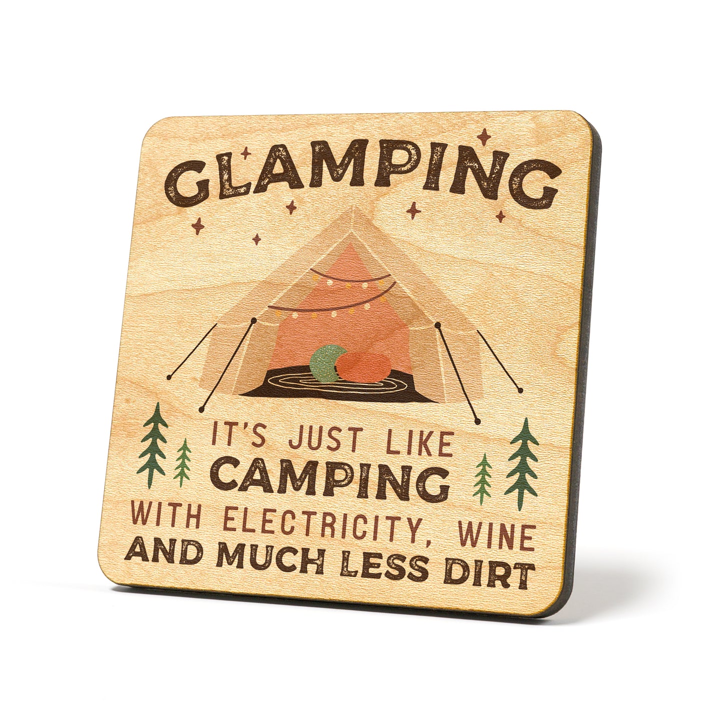 Glamping Graphic Coasters