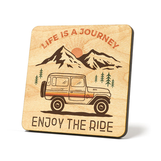 Life is a journey Graphic Coasters