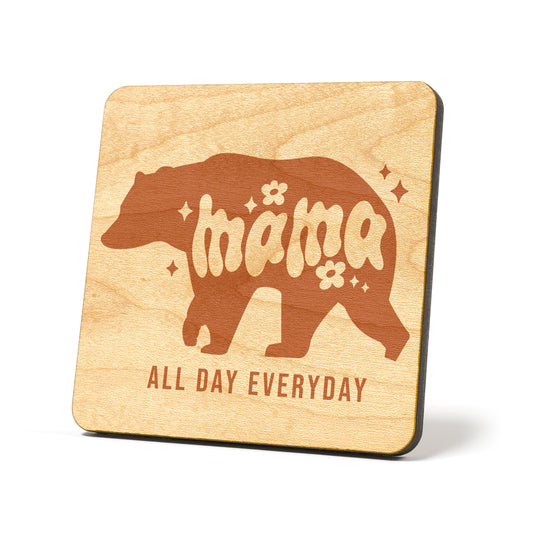 Mama bear everyday Graphic Coasters