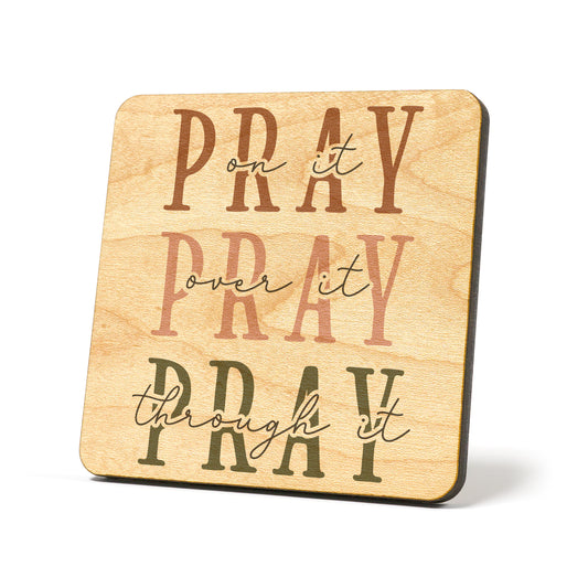 Pray x3 Graphic Coasters