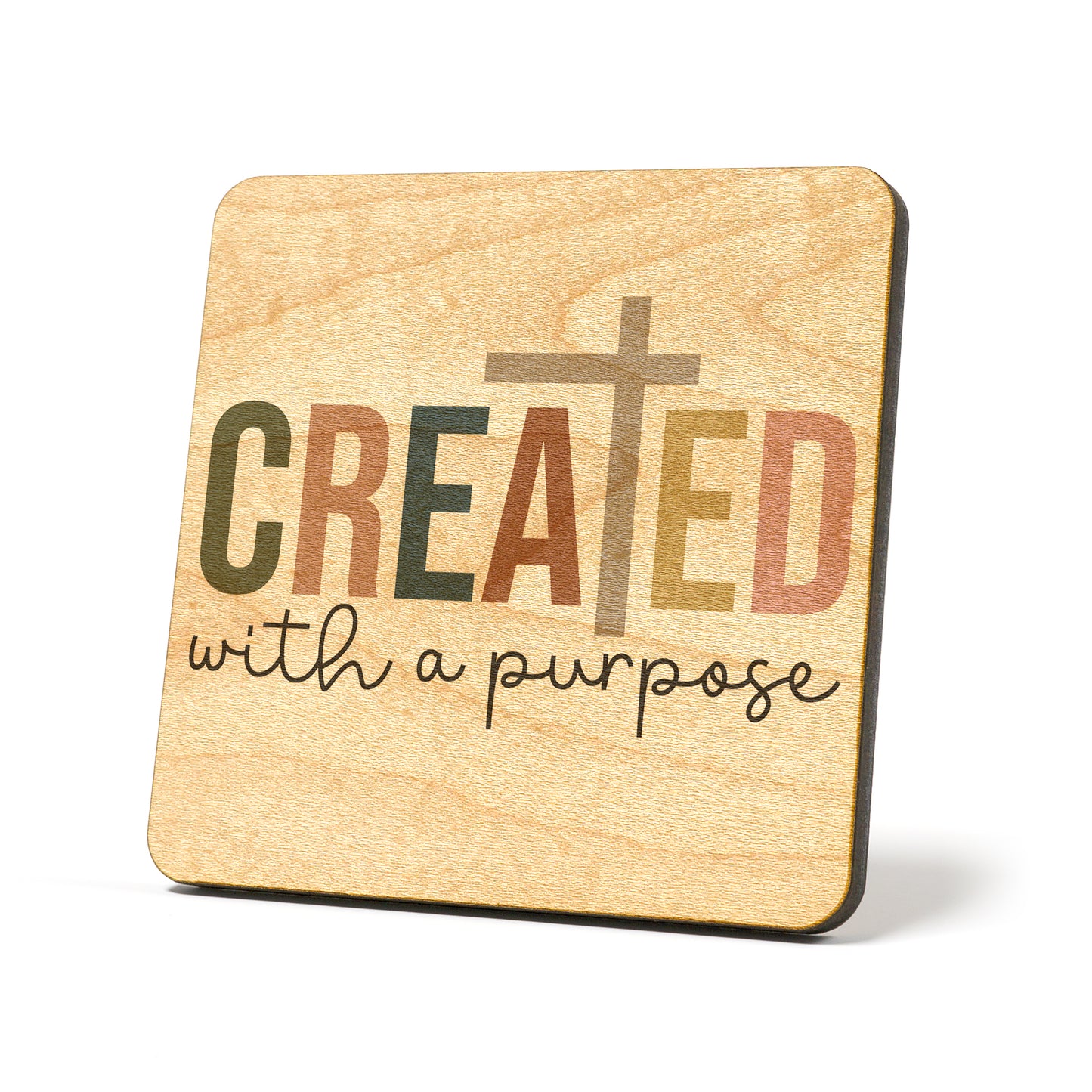 Created with purpose Graphic Coasters