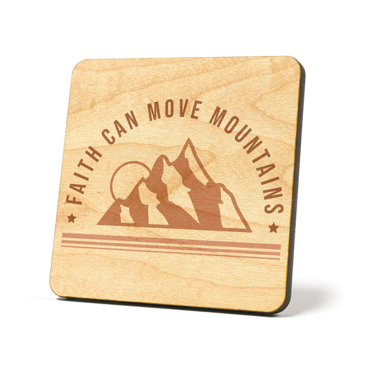 Faith can move mountains Graphic Coasters