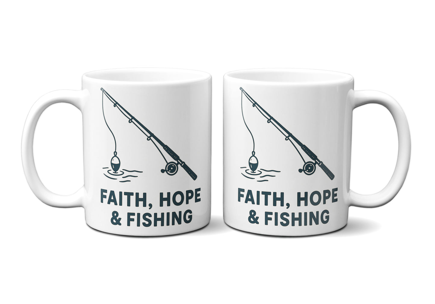 Faith, Hope & Fishing Graphic Mug