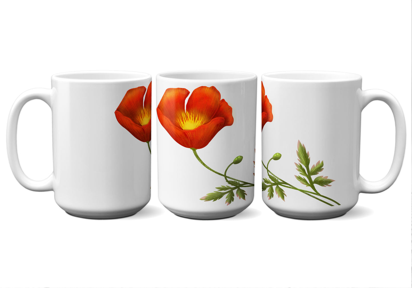 California Red Poppy by Snout Mugs®