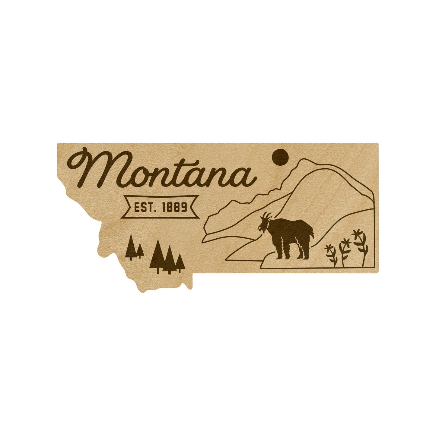 Wood State Shaped Magnets