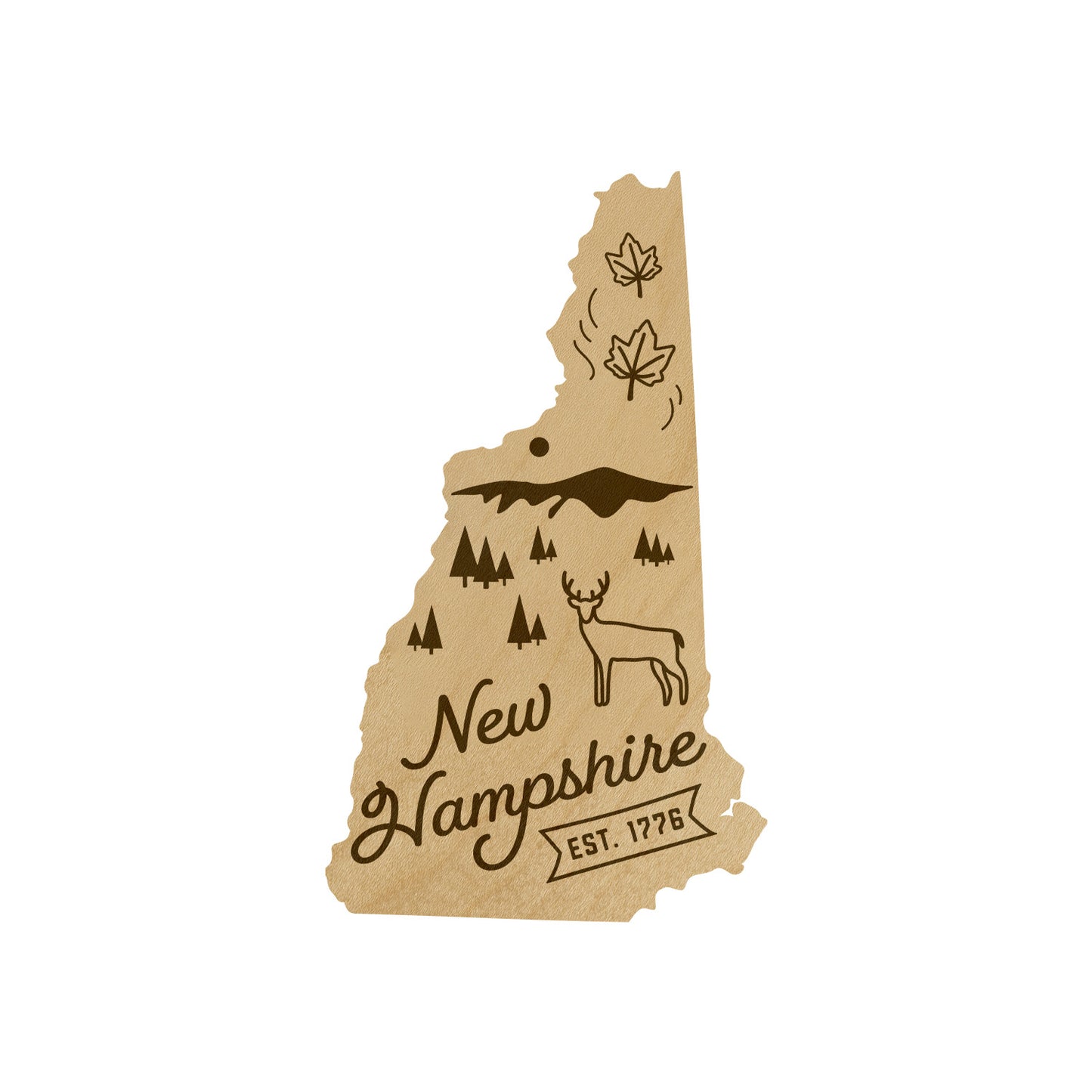 Wood State Shaped Magnets
