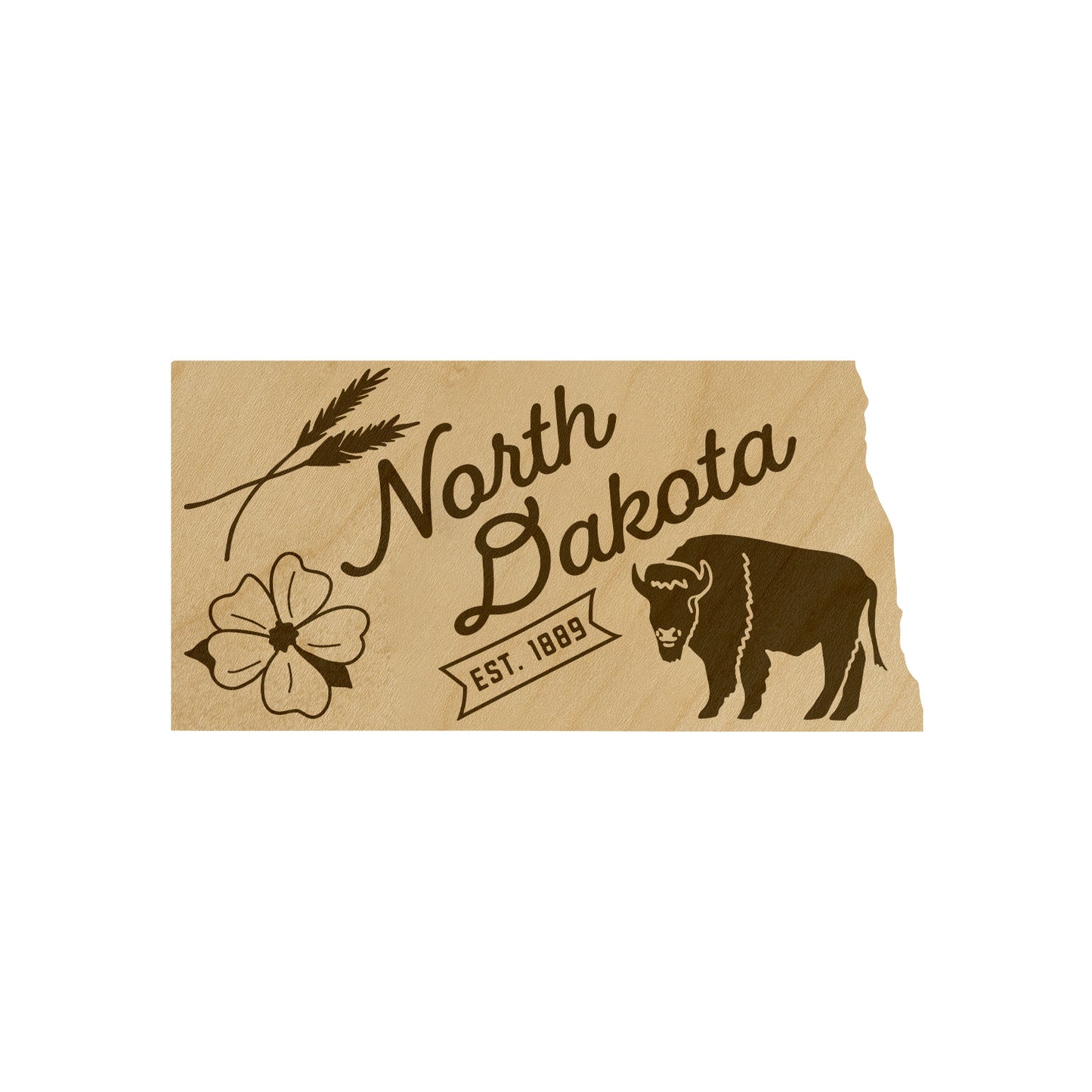 Wood State Shaped Magnets